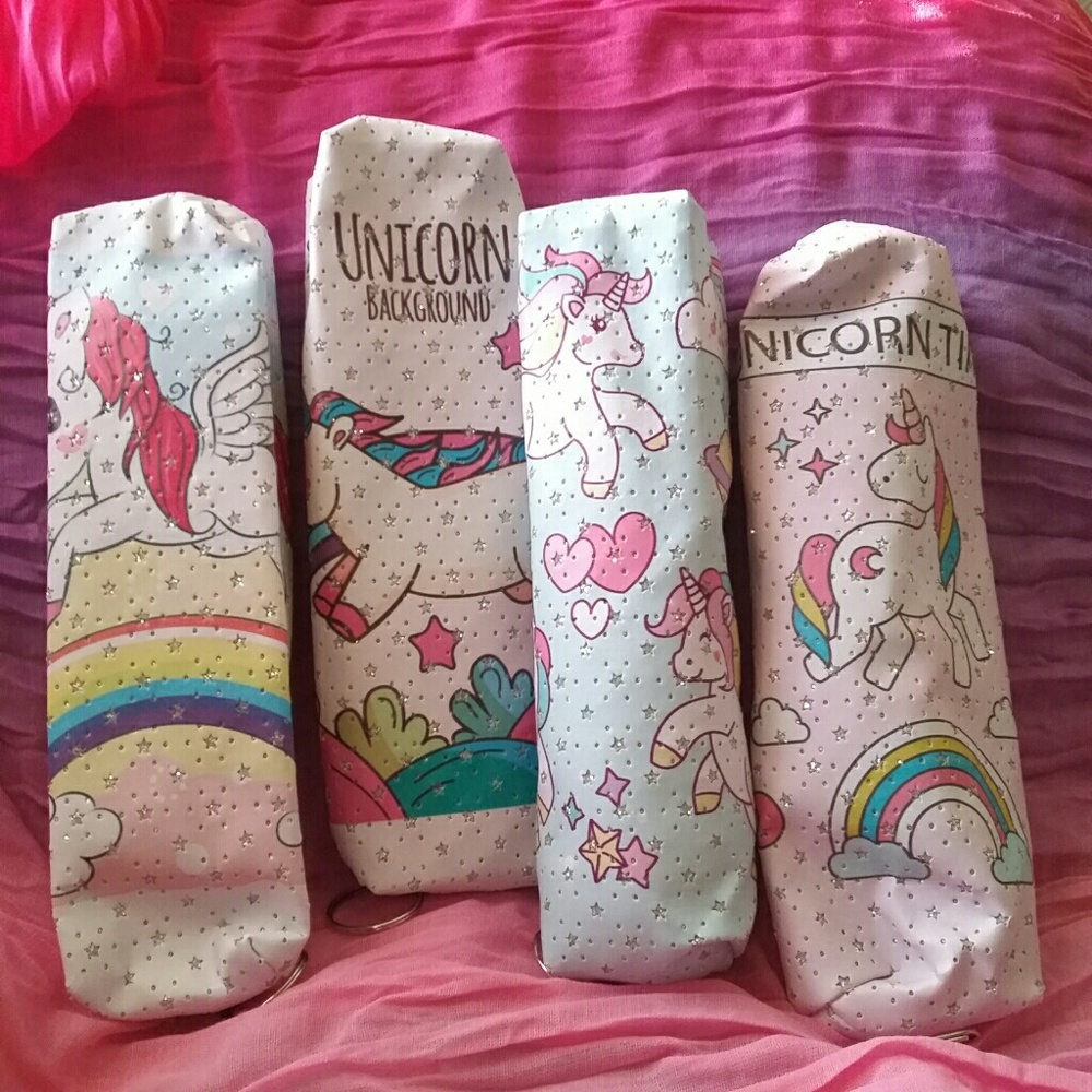 3/$20 Unicorn Pencil Pouch Rainbow or Makeup Bag